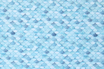 Baumwollwebware "Mermaid", Swafing, Schuppen, blau, 0,5 m